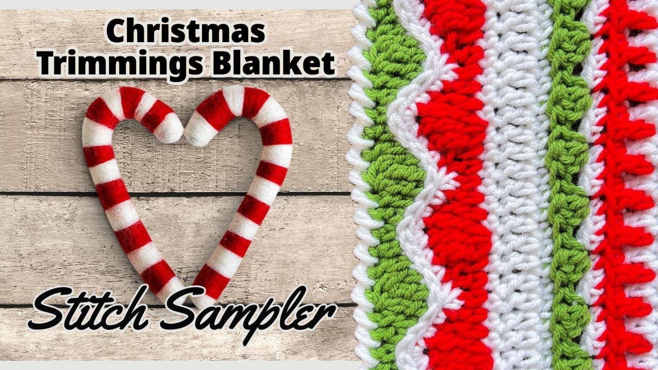 Left Hand: Christmas Crochet Trimmings Blanket