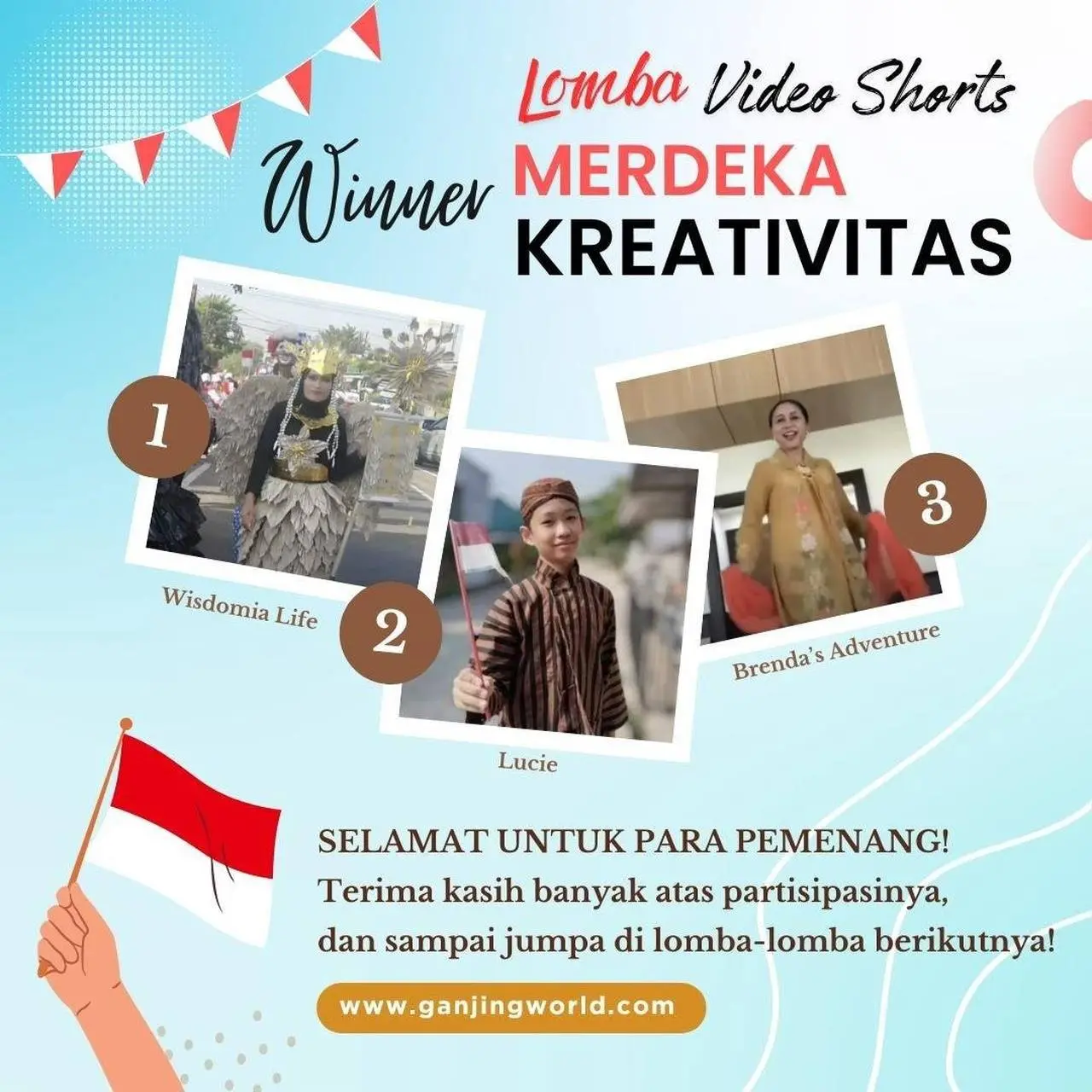 Selamat kepada Para Pemenang Lomba Video Short Agustusan 2024!