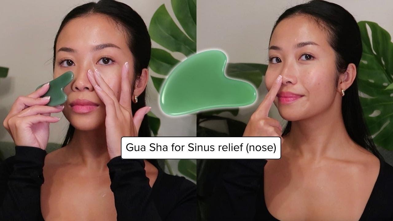 Gua Sha for Sinus relief (nose) follow along tutorial