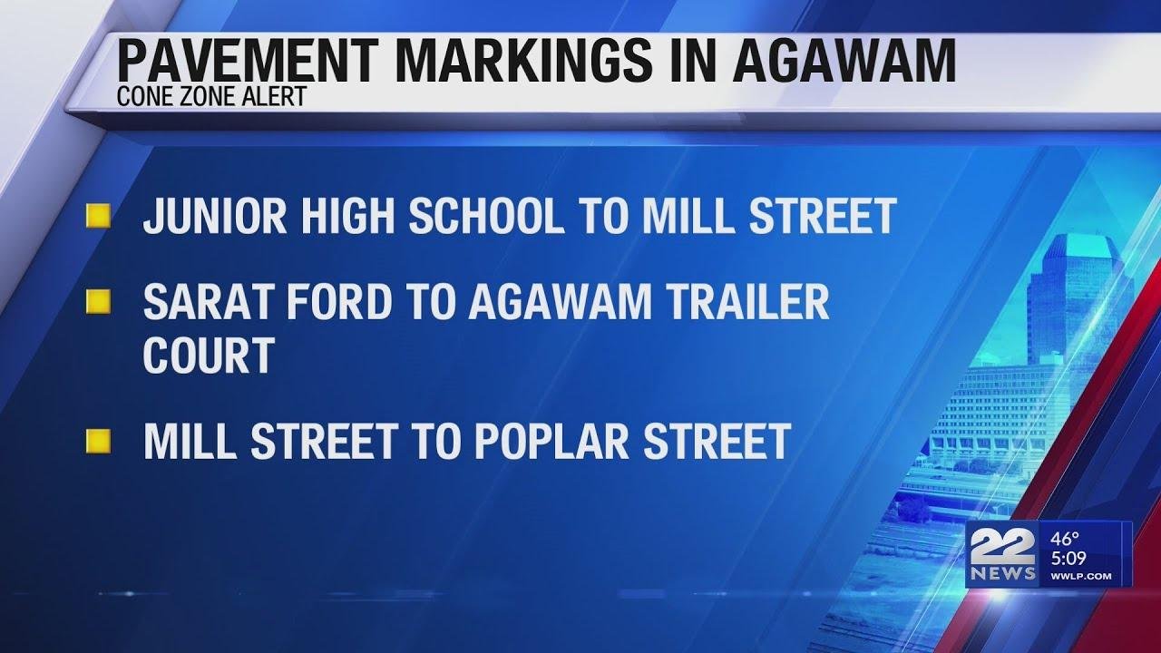 Agawam implements lane markings on Springfield Street for traffic safety