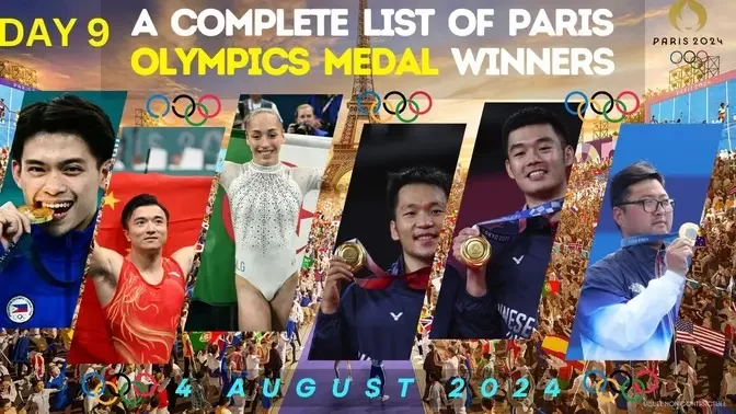 Day 9 A complete list of Paris Olympics medal winners #parisolympics2024