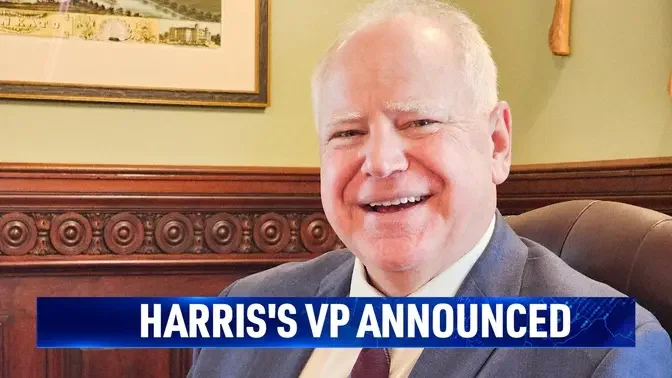 Harris Picks Minnesota Governor Tim Walz as Her Running Mate