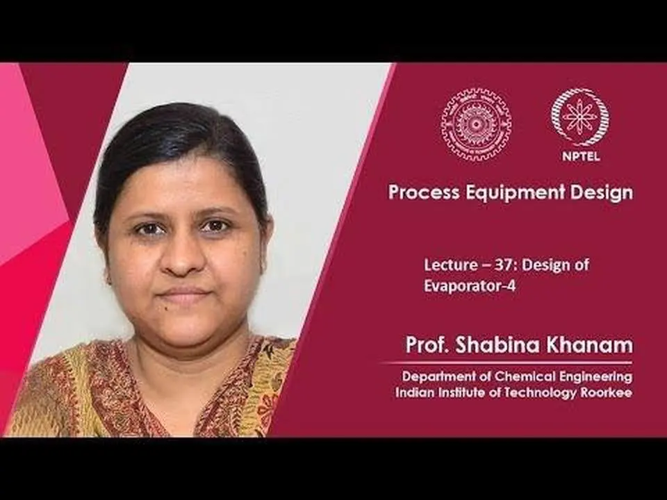 Lecture 37 : Design of Evaporator-4