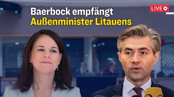 Baerbock empfängt litauischen Aussenminister Kestutis Budrys in Berlin