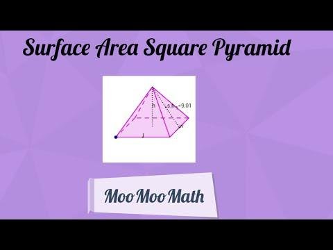 Finding the Surface Area of a Square Pyramid- Middle School Math