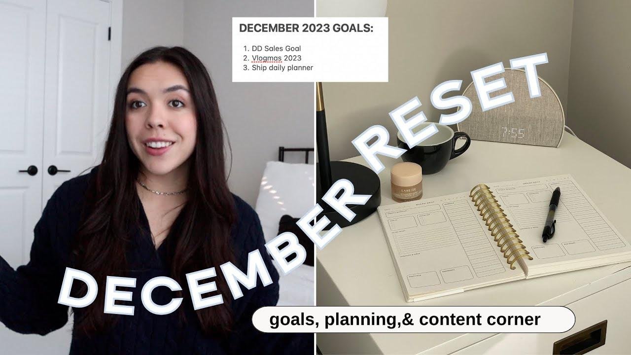DECEMBER MONTHLY RESET: planner set-up, new goals, & more