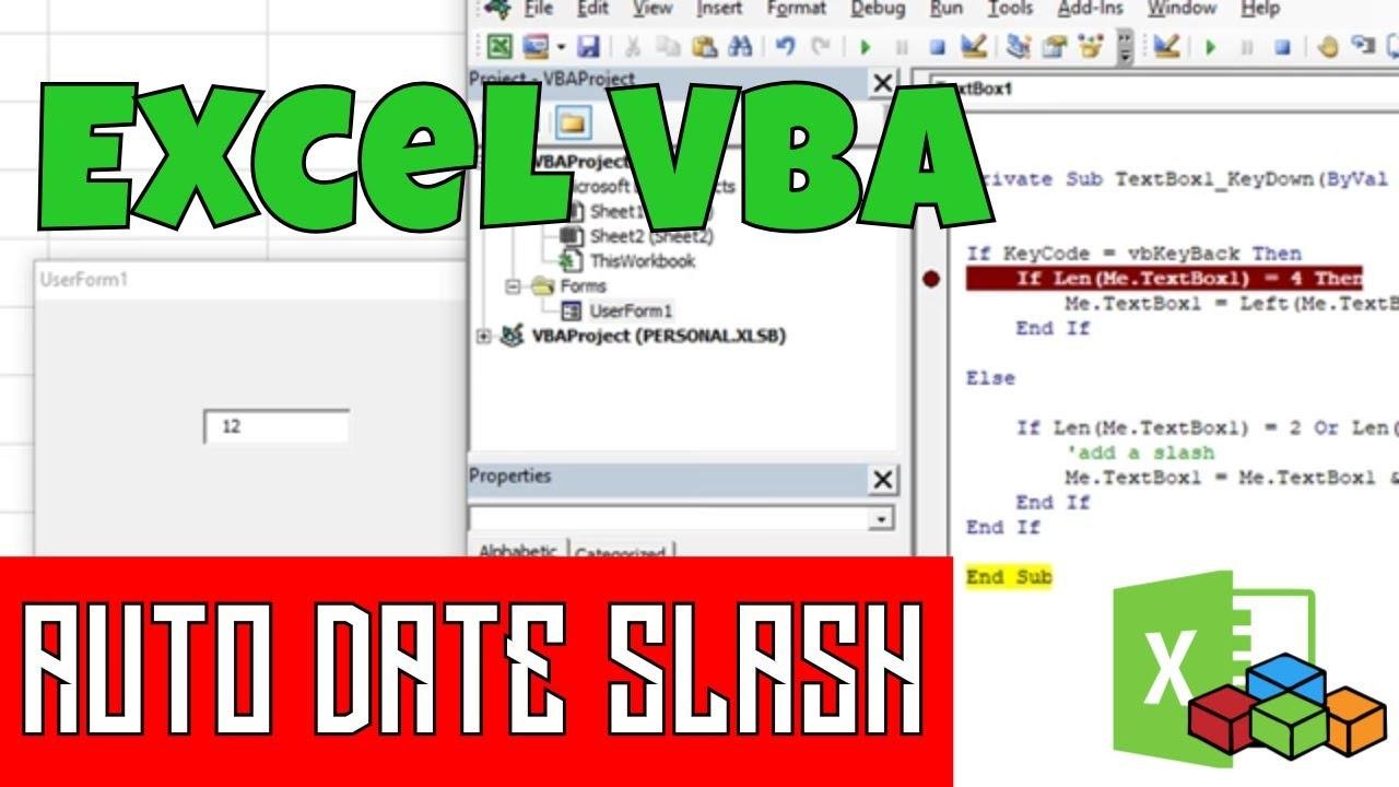 Enter Date In Excel Without The Slash - Type Only The Number -  Excel VBA Is Fun