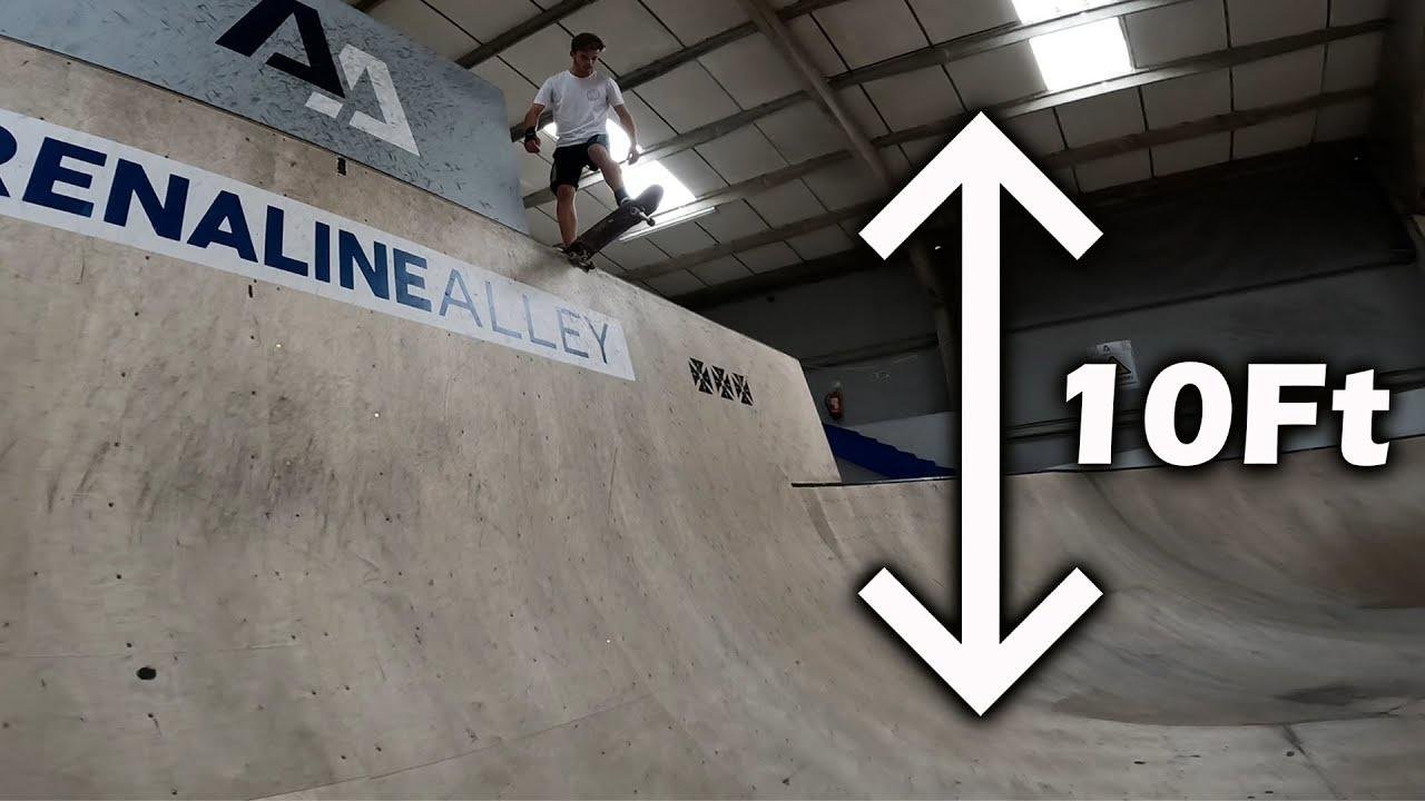 Biggest Drop In at The Biggest Indoor Skatepark In Europe!