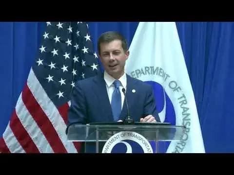 Secretary Pete Buttigieg delivers opening remarks at the 2023 Thriving Communities Symposium