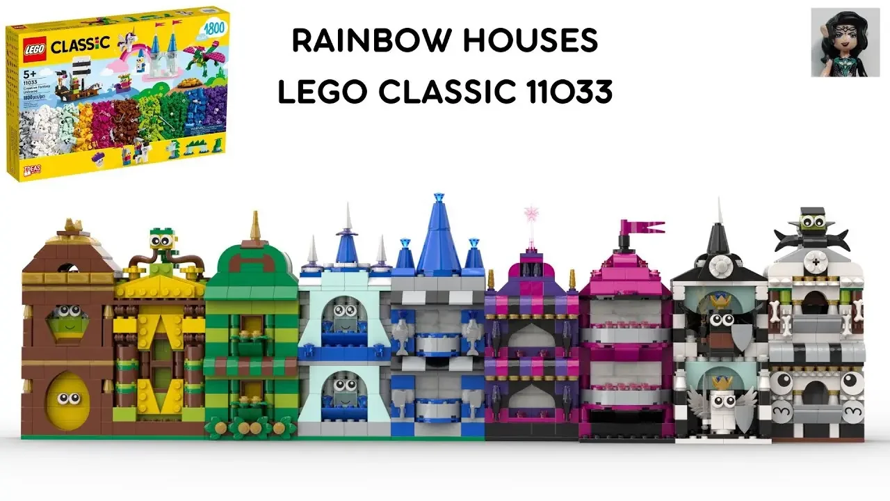 RAINBOW HOUSES Lego classic 11033 ideas How to build DIGITAL INSTRUCTION