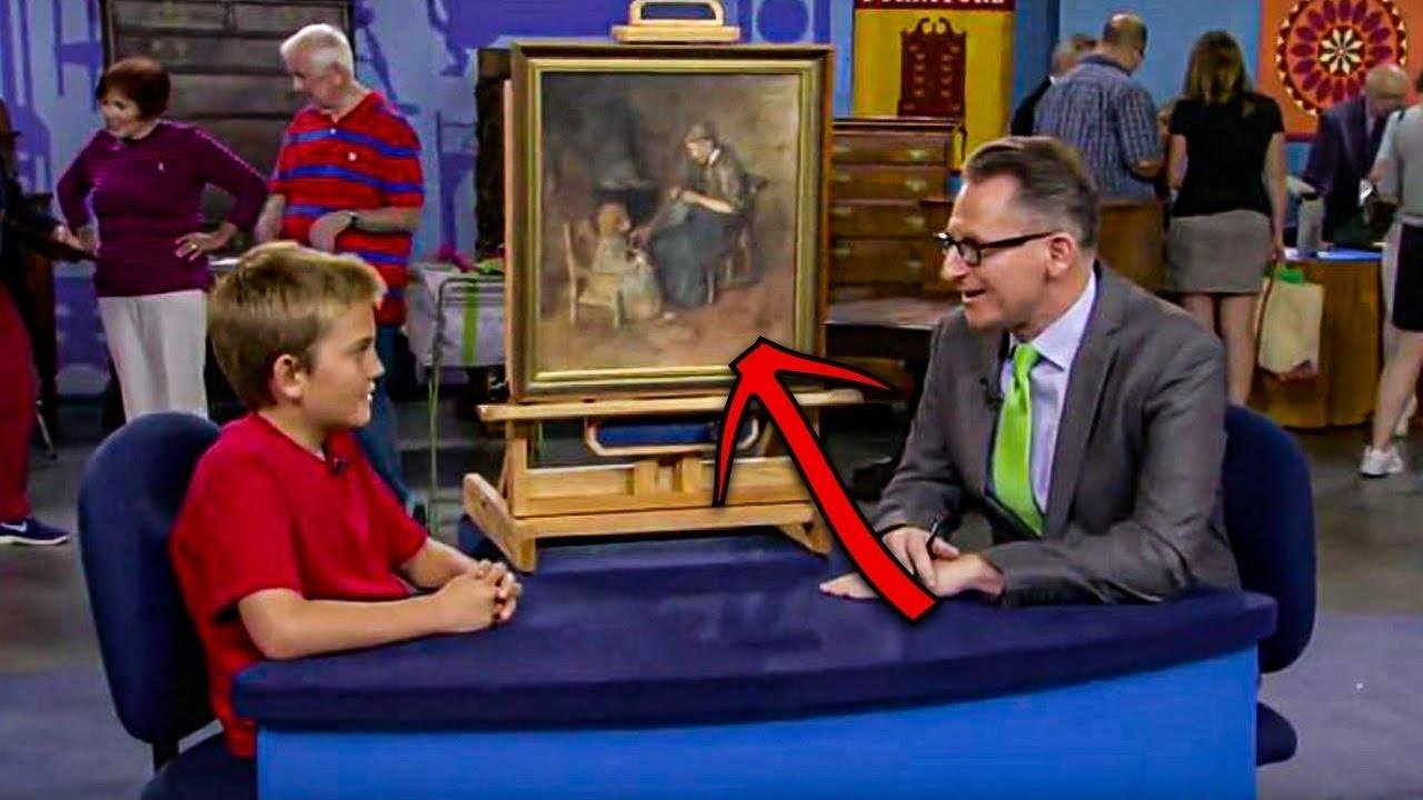 This Young Boy Picked Up The Old Painting For $ 2  But Then I Learned Her Amazing Real Value