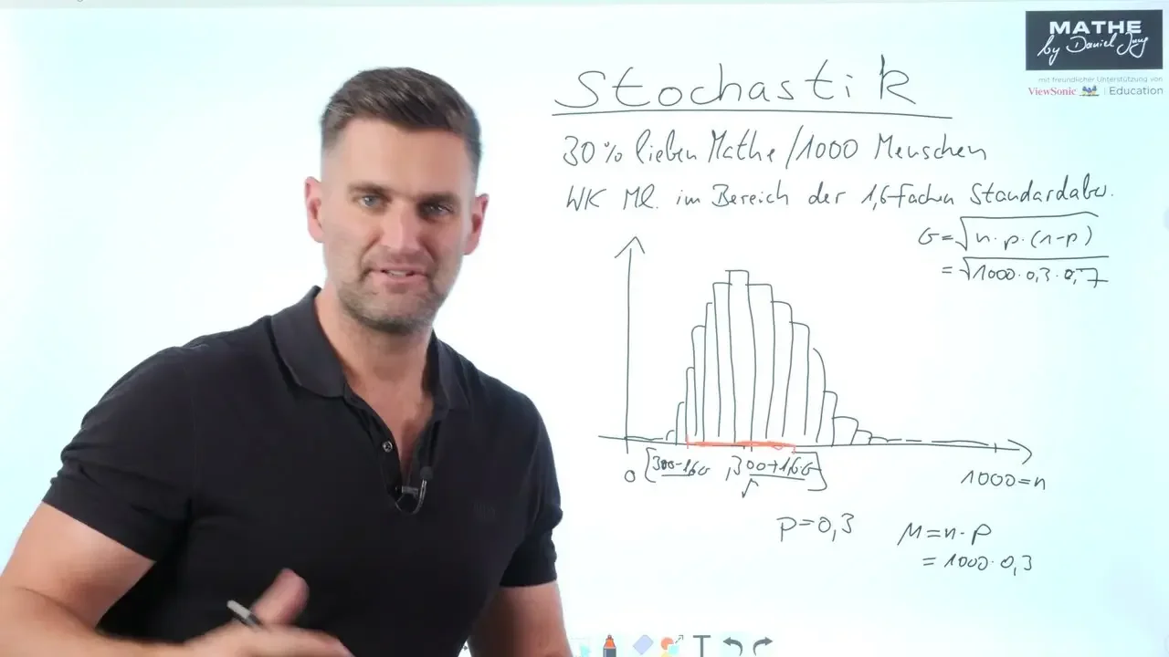 Wahrscheinlichkeit Bereich x mal Sigma um Erwartungswert | Mathe by Daniel Jung