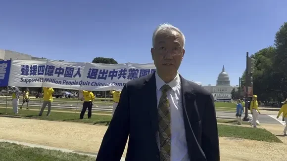 Dr. Zhiyuan Wang, chairman of WOIPFG speech in Falun Gong DC rally 2024 #DCrally2024