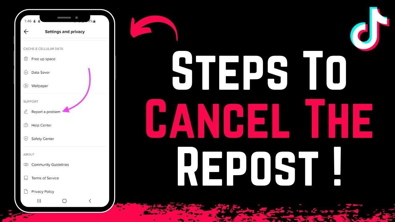 TikTok How to Cancel Repost