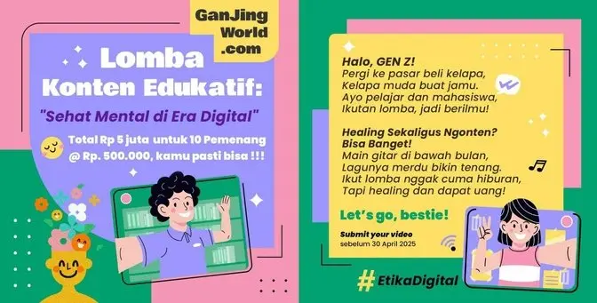 LOMBA KONTEN EDUKATIF: "Sehat Mental di Era Digital"