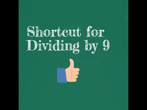Dividing by 9-Easy Shortcut