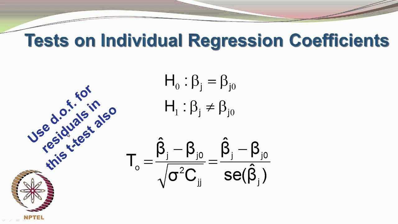 Mod-01 Lec-39 Hypothesis Testing in Linear Regression