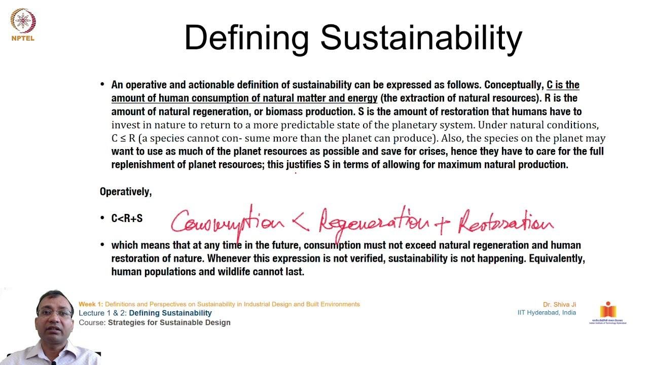 Strategies for Sustainable Design - Welcome Lecture