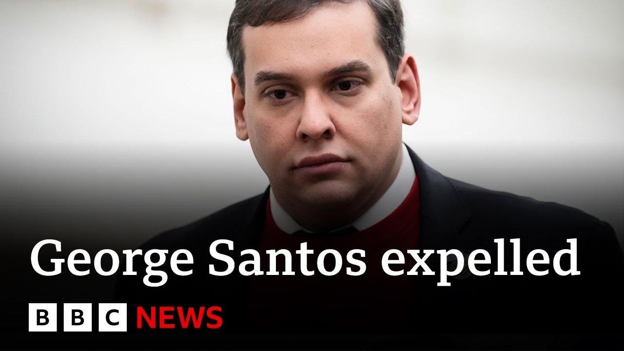 George Santos Expelled From Congress In Historic Vote Bbc News Videos Bbc News Gan Jing World