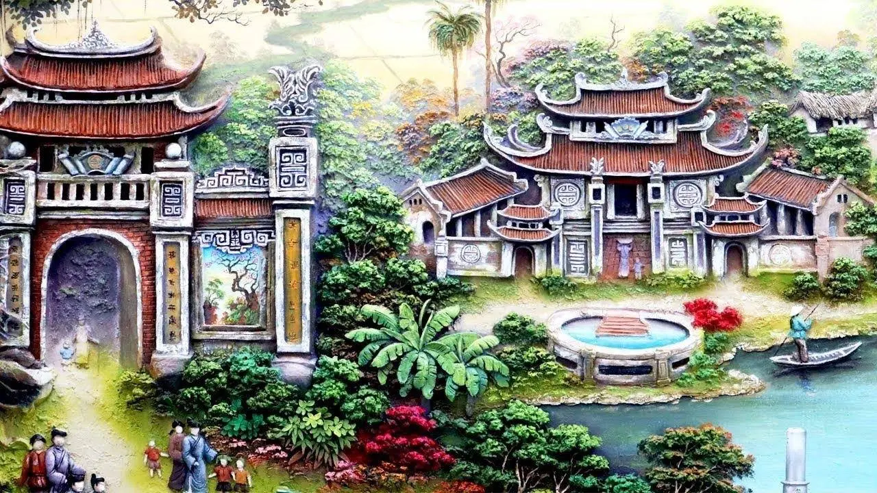 How to sculpture beautiful painting - cement relief art