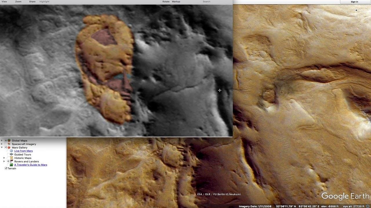 Face Found On Mars Using Google Mars Map, Jan 9, 2019, Photos, UFO Sighting News.