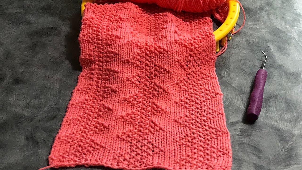 Loom Knit Zig Zag Seed Stitch Pattern - Flat Version