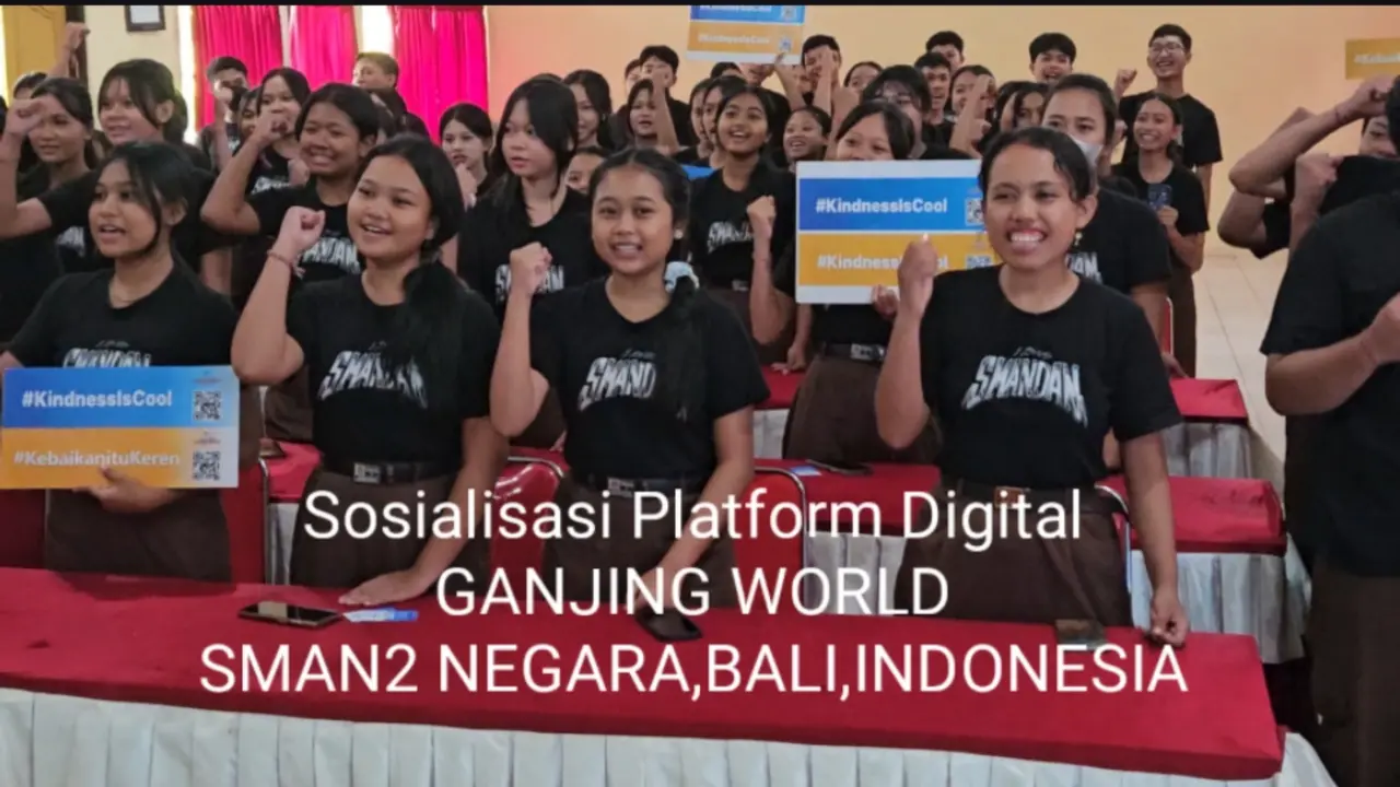 SOSIALISASI PLATFORM DIGITAL, GANJING WORLD. SMAN2 NEGARA,BALI 
