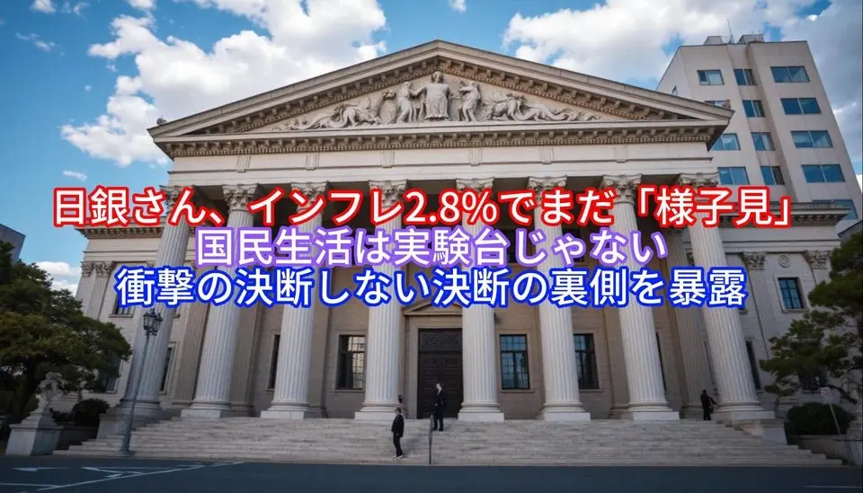 日銀さん、インフレ2.8%でまだ「様子見」，国民生活は実験台じゃない，衝撃の決断しない決断の裏側を暴露