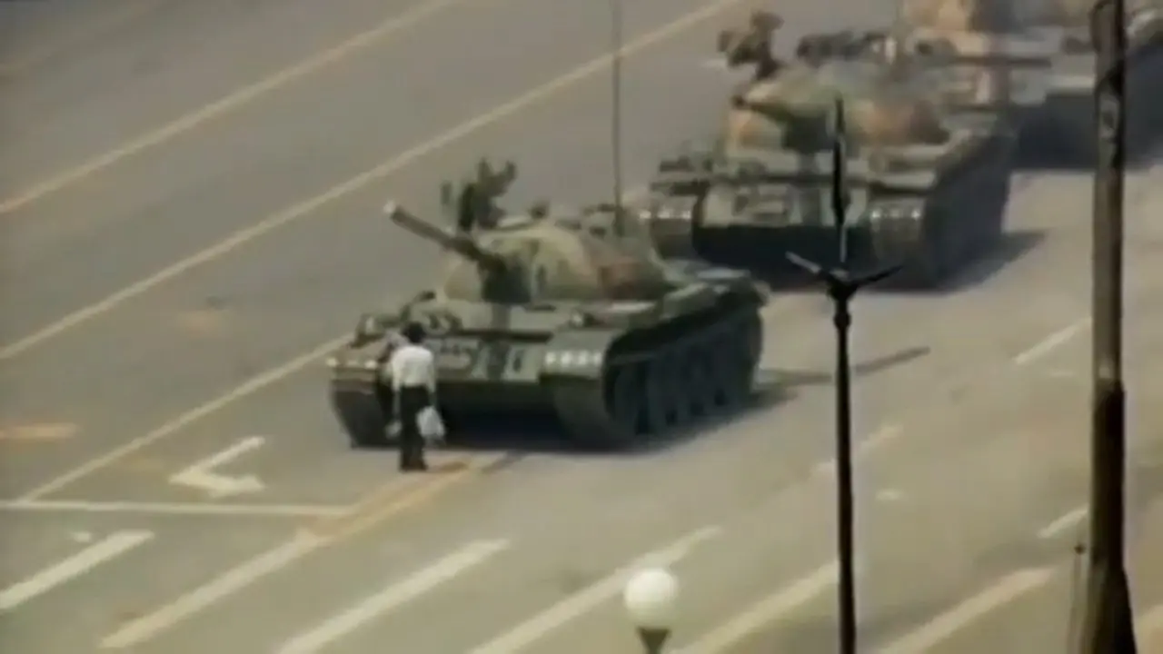 The Longest Footage of Tank Man at Tiananmen Square, 1989