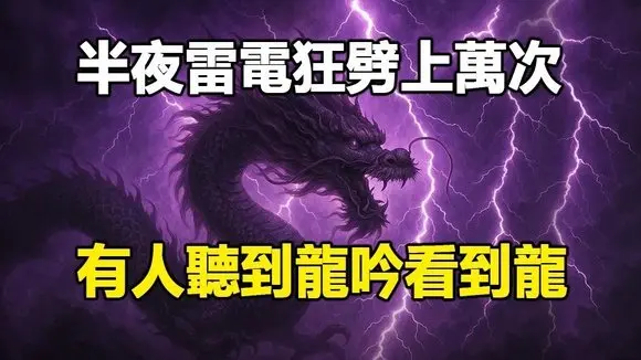 🔥🔥老天暴怒❗半夜雷擊上萬次 網友在雷電中聽到龍吟 還看到龍❗