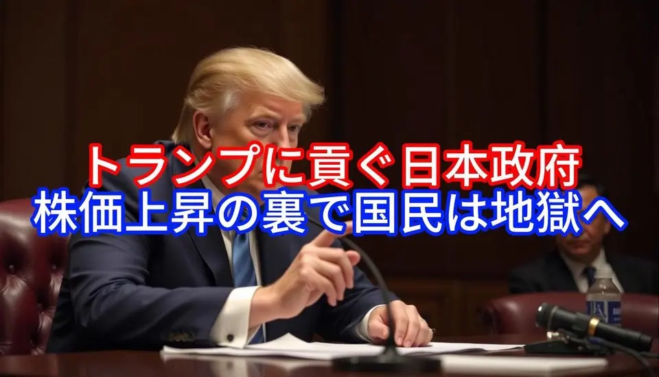トランプに貢ぐ日本政府,株価上昇の裏で国民は地獄へ