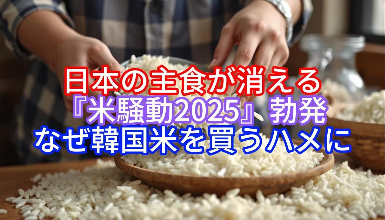 日本の主食が消える？『米騒動2025』勃発！なぜ韓国米を買うハメに