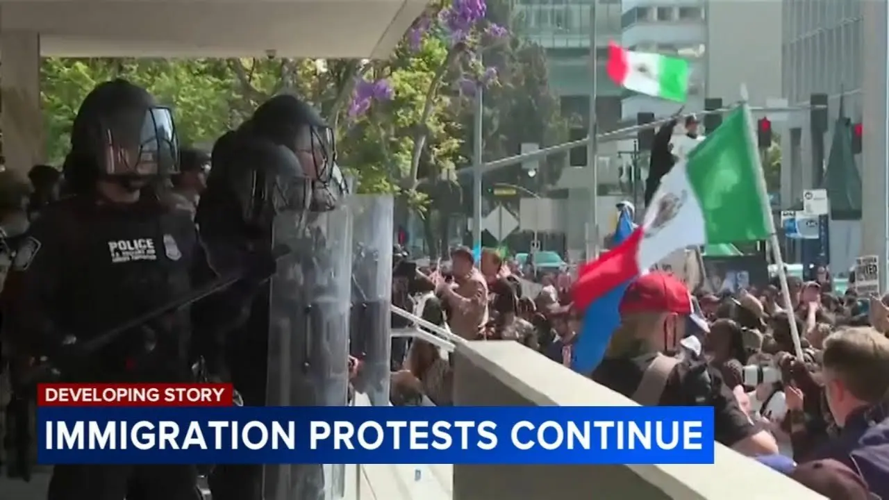 Immigration protests continue in LA