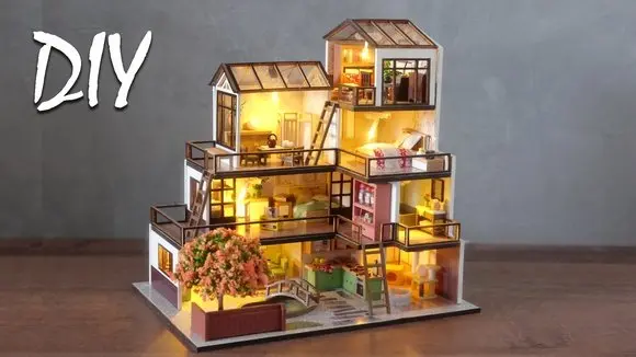 Dream Town || DIY Miniature Dollhouse Kit - Relaxing Satisfying Video