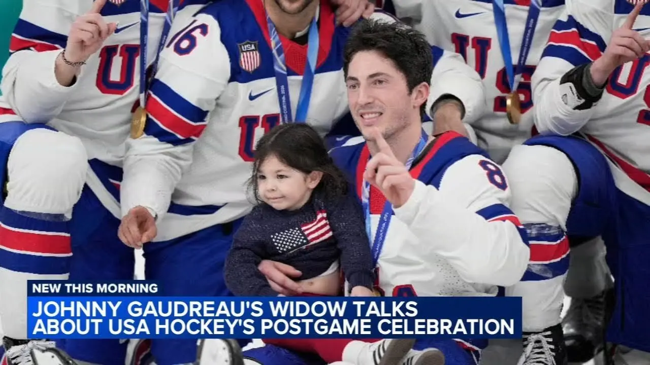 Johnny Gaudreau's widow speaks out about USA hockey's emotional tribute