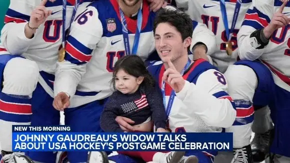 Johnny Gaudreau's widow speaks out about USA hockey's emotional tribute