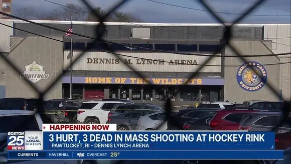 Shooting at Rhode Island high school hockey game leaves 3 dead, 3 injured