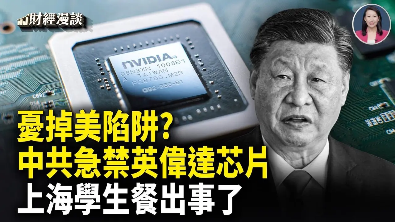 禁买AI芯片，中共怕掉美陷阱？英伟达或陷 #中美间谍 风暴 | 上海学生餐暴雷【财经漫谈】