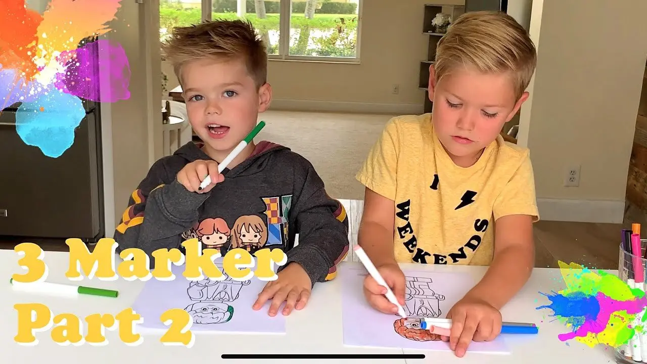 3 Marker Challenge Part 2!! Parker & Austin!!