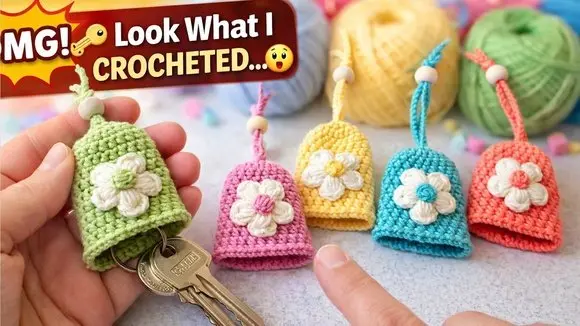 These Tiny Crochet Bell Keychains Are So Cute! 🔔😍 | Easy Tutorial