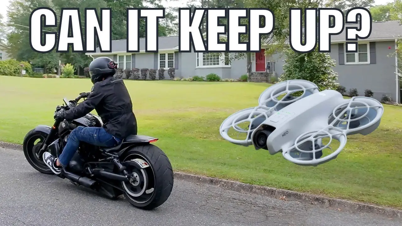 Can My Drone Keep Up With My Harley V Rod? Slow Speed Practice & Neighborhood Cruise