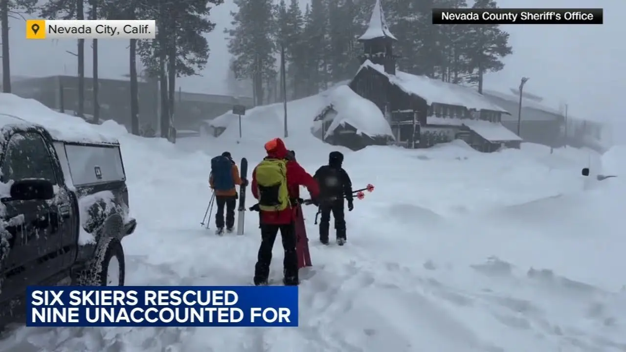 6 skiers rescued, 9 unaccounted for following avalanche in Lake Tahoe, Calif.
